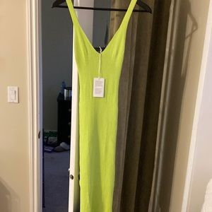 Lime green tank sweater dress. Stretchy. Fits up to a medium. Guess by JLo.